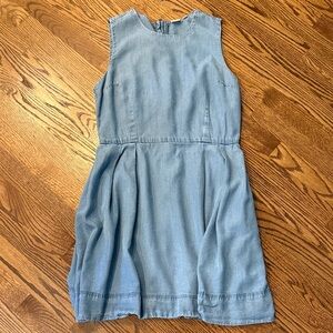 GAP Blue Denim Midi Dress